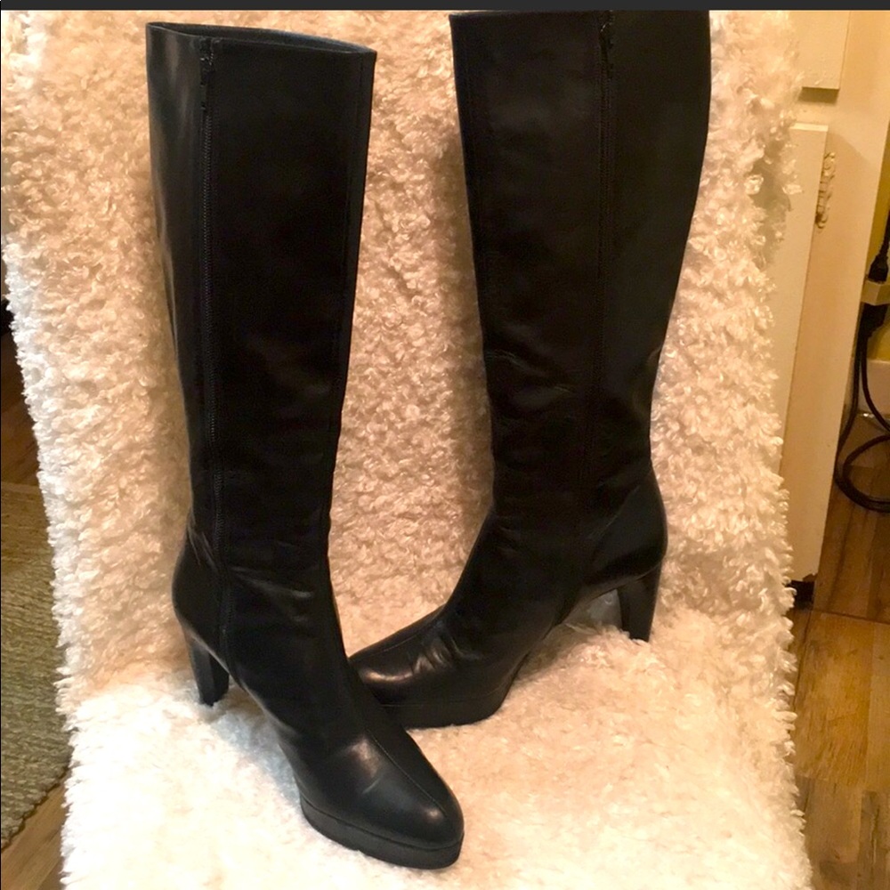 Stuart Weitzman Genuine Leather Tall Boots - Picture 1 of 10